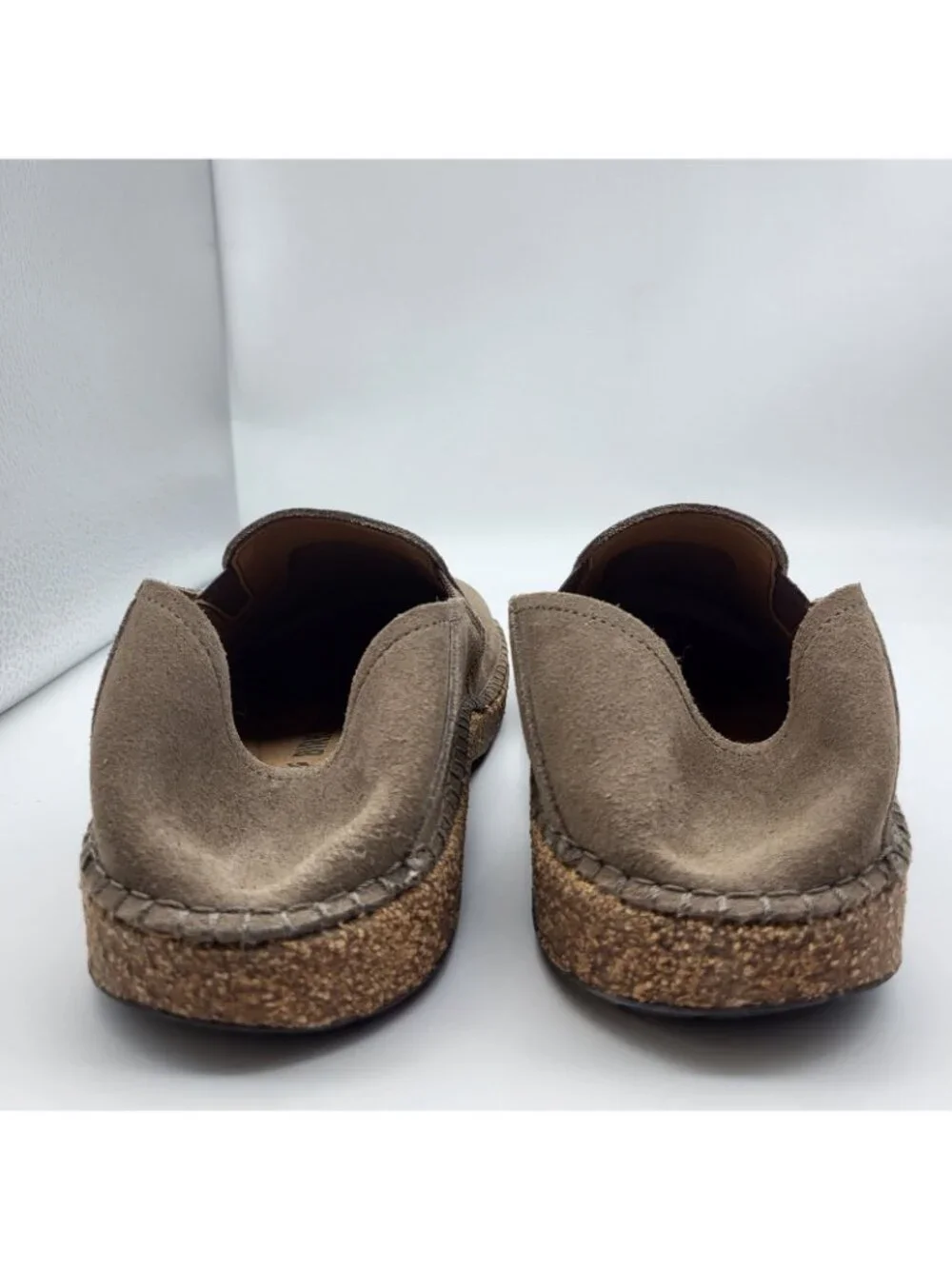 Birkenstock Callan Men’s Slip-On Suede Shoes Size 42 9 US Cork Sole beige